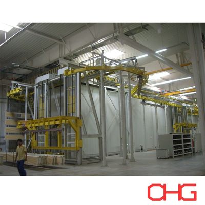 Guter Preis Professional Customized Iron Electric Control Cabinet Powder Coating Line with Lift and Hardware Spraying Equipment Online