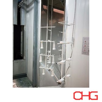 Industrielle Anwendungen Professionelle automatische Glas-Schmiermittel-Sprühmalerei-Linie mit Transporter-System-Anpassung