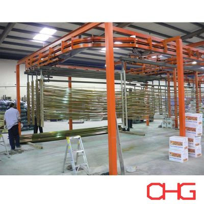 Automatische Pulverbeschichtungs-Produktionslinie mit elektrostatischen Sprühpistolen angepasste technische Daten