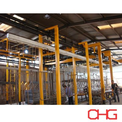 Automatische Pulverbeschichtungs-Produktionslinie mit PVC-Spray-Booth anpassbares Bruttogewicht