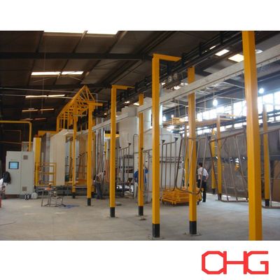 PLC-gesteuerte Hardware Pulverbeschichtungslinie mit Fördersystem und Sprühkabine