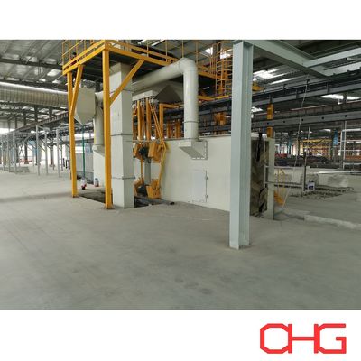 Automatische Pulverbeschichtungslinie, die elektrostatisches Sprühen und manuelle Beschichtung für eine hohe Produktionseffizienz kombiniert
