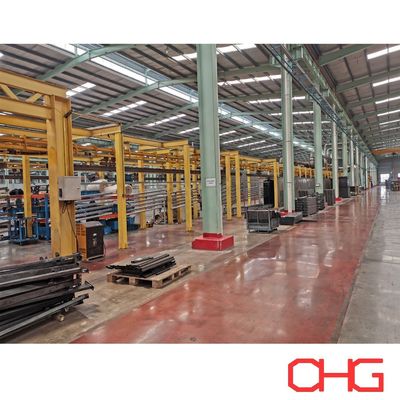 Elektrostatische Pulverbeschichtungsanlage für Aluminiumprofile