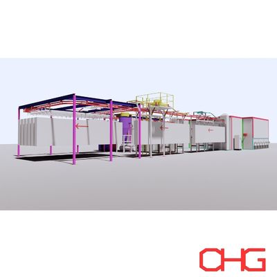 Guter Preis Elektrostatische automatische Pulverbeschichtungslinie auf Metallsubstrathardware-Sprühgeräten Online