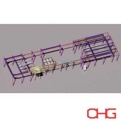 Hochleistungs-Pulverbeschichtungslinie Automatisches Pulverbeschichtungssystem für vielfältige Metallteile Individuelle Lösung anfordern