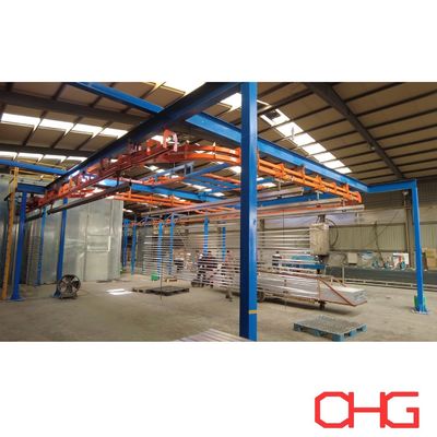 Guter Preis PLC-gesteuerte Pulverbeschichtungslinie für kundenspezifische Aluminiumprofile mit fortschrittlicher Technologie und kundenspezifischen Designoptionen Online